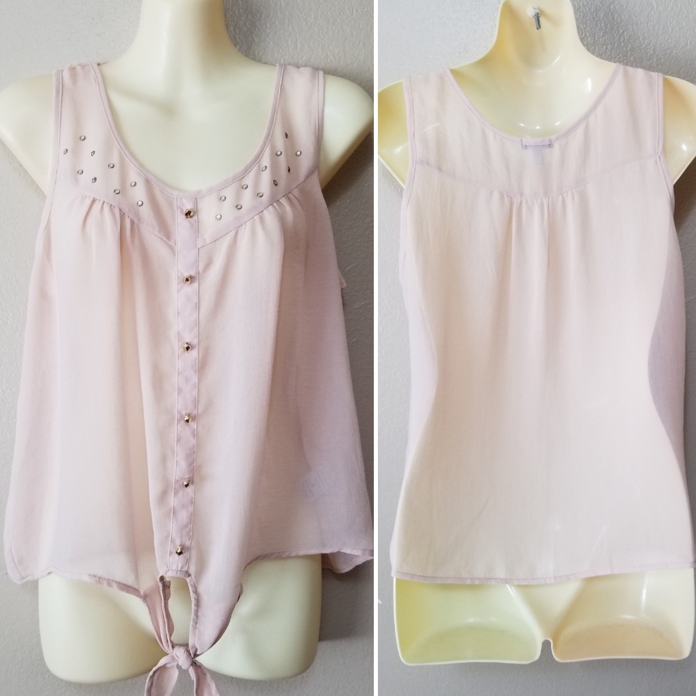 Cream Sleeveless Tank Blouse